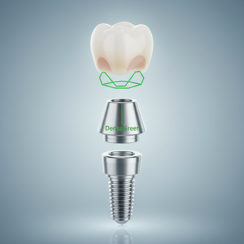 Dental implant structure illustration