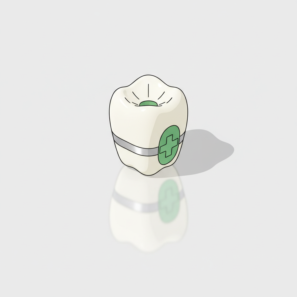 Dental crown and restoration graphic